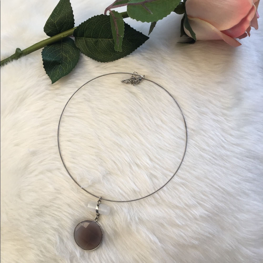 Choker with center stone